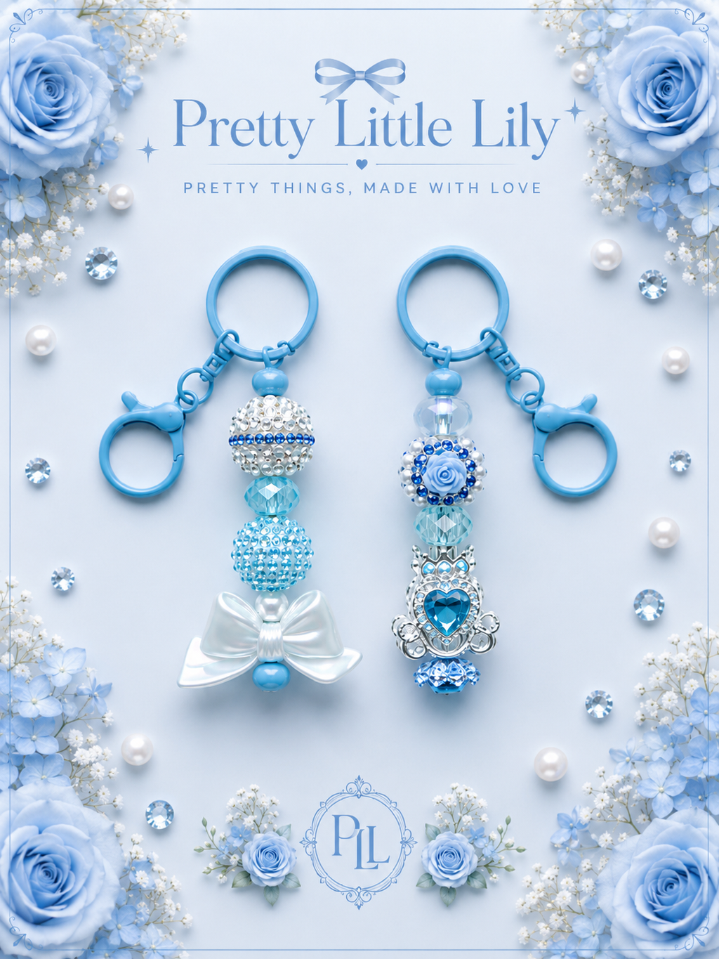 Pretty Little Lily Handmade Jeweled Beaded Keyring