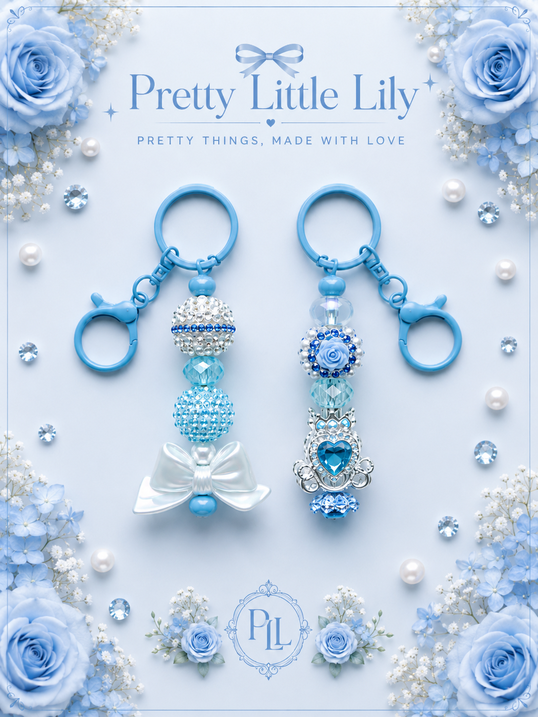 Pretty Little Lily Handmade Jeweled Beaded Keyring