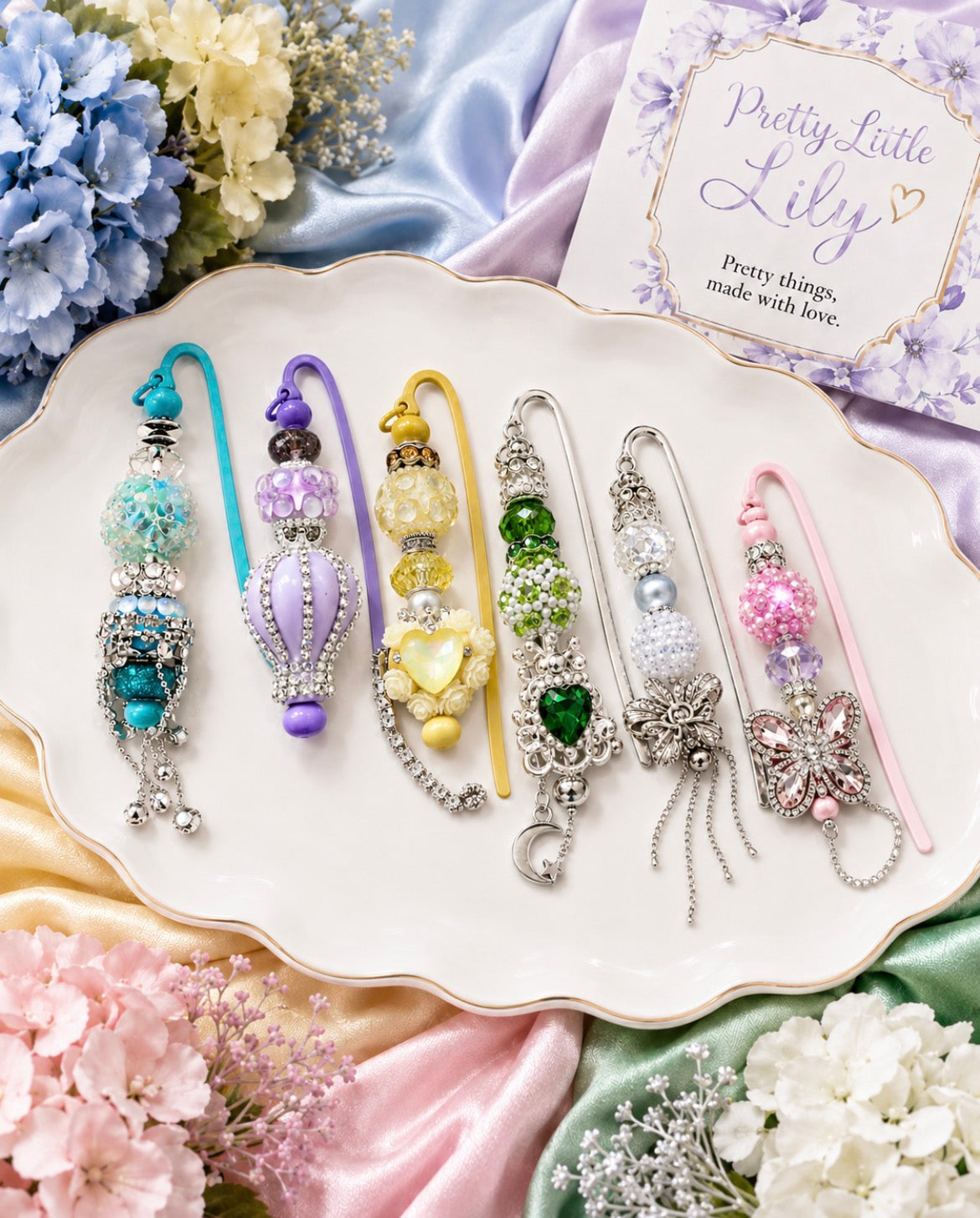 Handmade Jeweled Beaded Bookmark