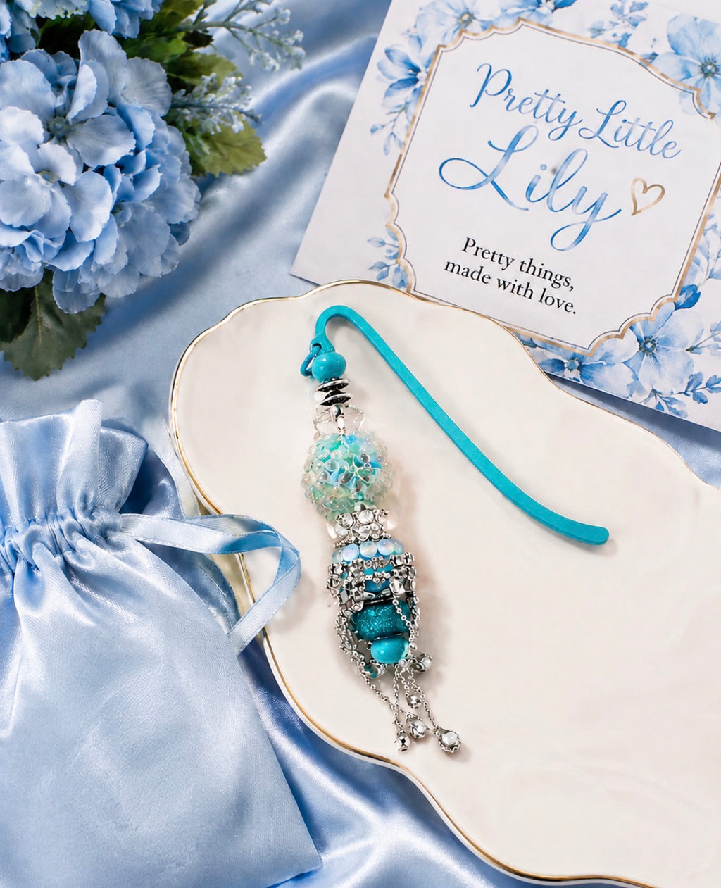 Handmade Jeweled Beaded Bookmark