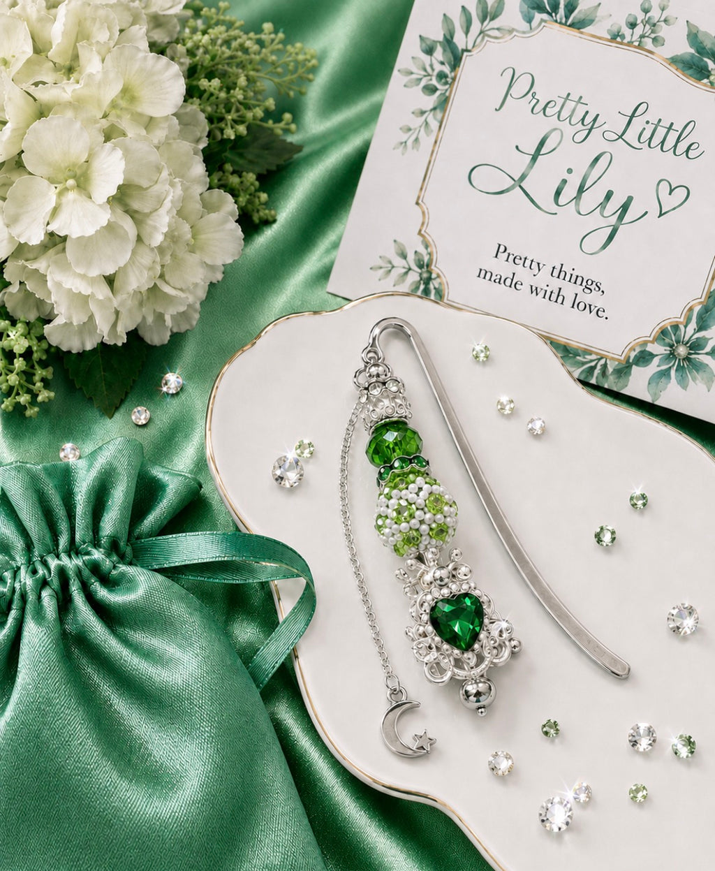 Handmade Jeweled Beaded Bookmark