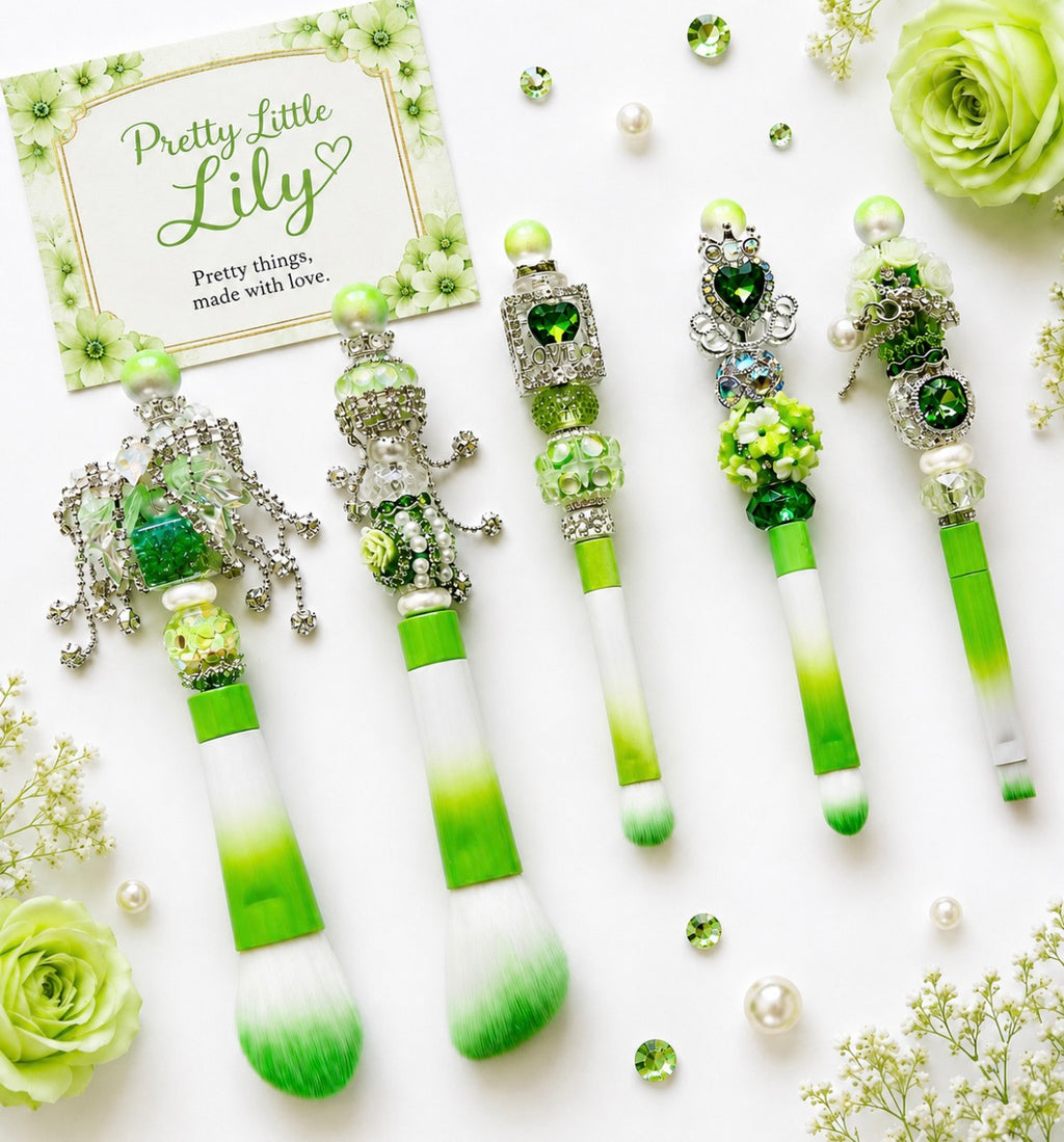 Handmade Beaded Makeup Brushes