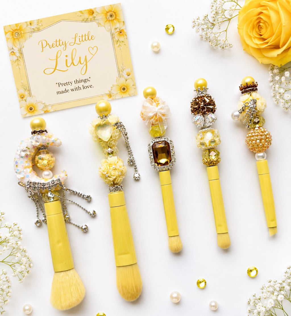 Handmade Beaded Makeup Brushes