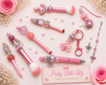 Pretty Little Lily 9-Piece Sparkle Gift Set – Beaded Accessories & Makeup Brushes