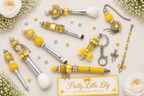Pretty Little Lily 9-Piece Sparkle Gift Set – Beaded Accessories & Makeup Brushes