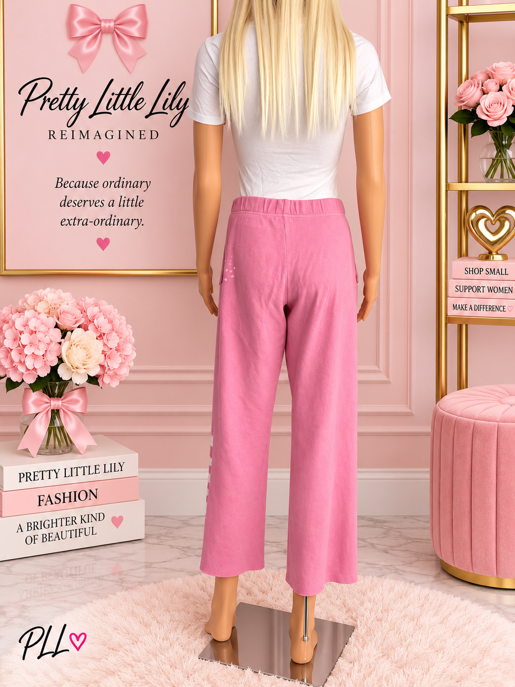 Victoria’s Secret PINK REIMAGINED Swarovski Doggie Joggers – Medium