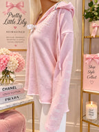 Victoria’s Secret PINK REIMAGINED Pearl Bow Hoodie – Medium