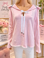 Victoria’s Secret PINK REIMAGINED Pearl Bow Hoodie – Medium