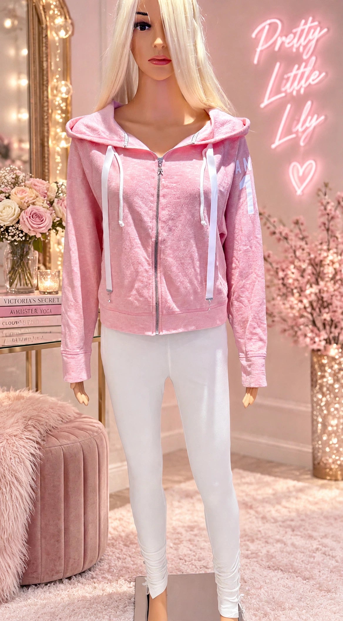 Victoria’s Secret ANGEL Hoodie REIMAGINED with Swarovski Crystal Wings – Medium 🪽✨