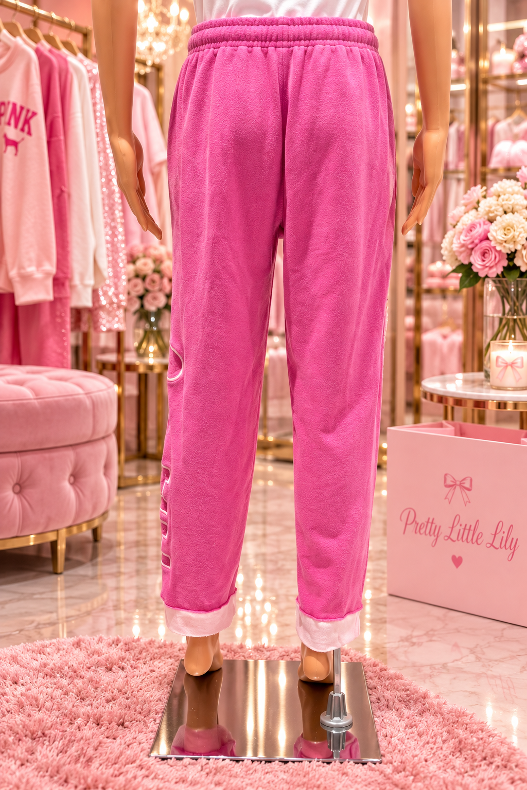 PINK Swarovski Joggers | Pretty Little Lily REIMAGINED